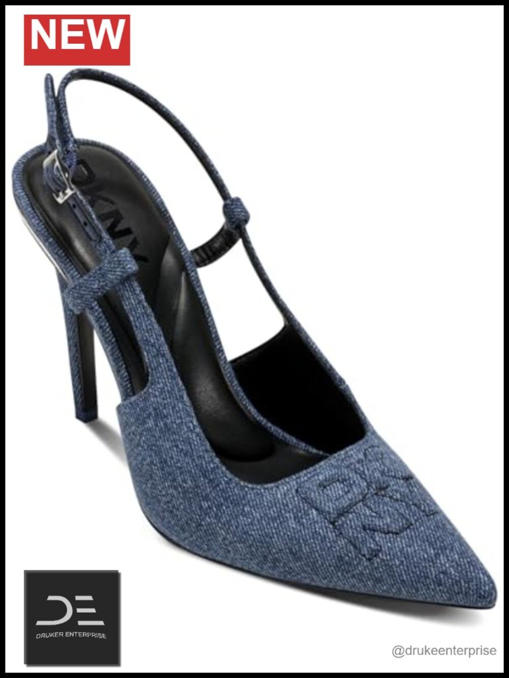 Pointed Toe Slingback Pump Stiletto Heel Leather Women's Shoe